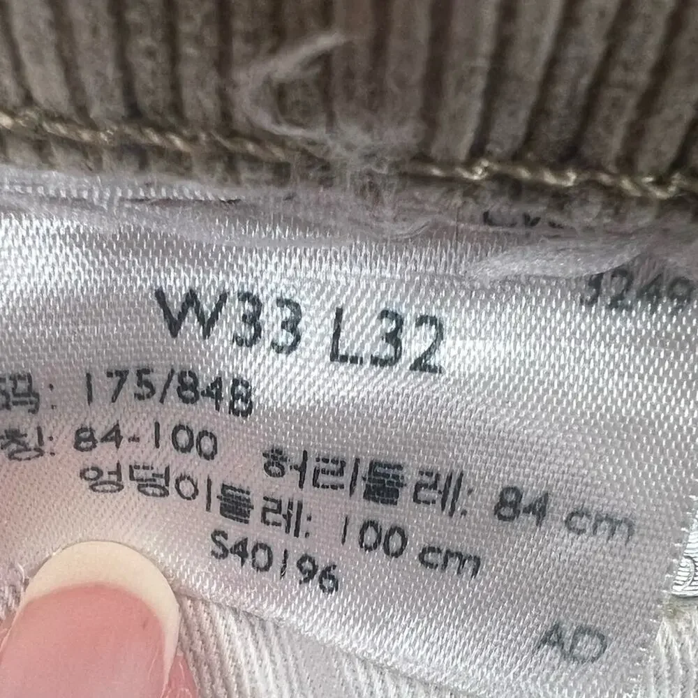 Levi's 511 Premium Slim Fit Gray Corduroy Pants